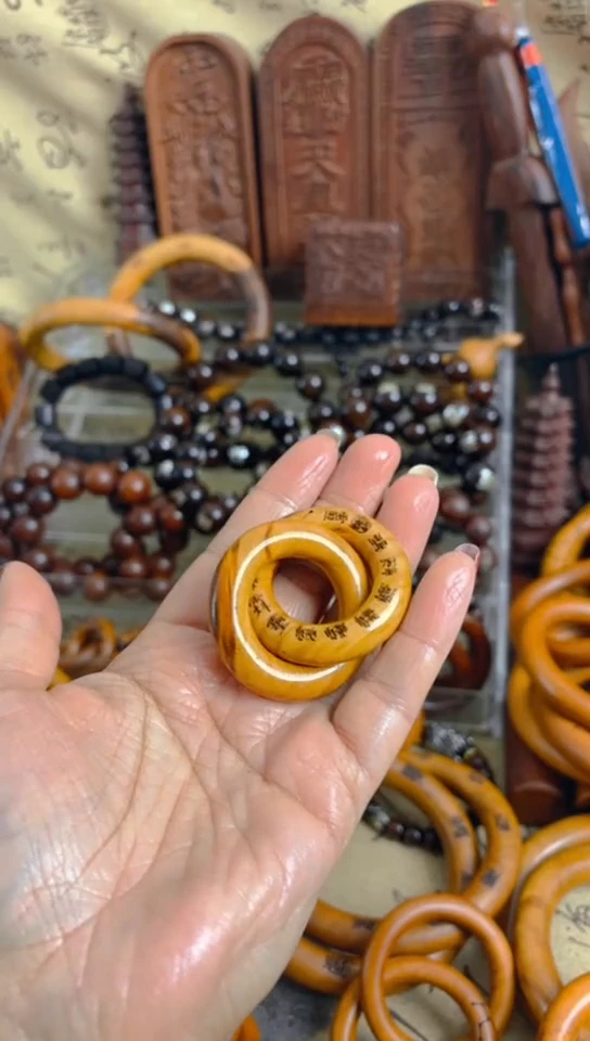 【闪购商品】枣木木雕桃木乾坤圈25圈口一物一拍