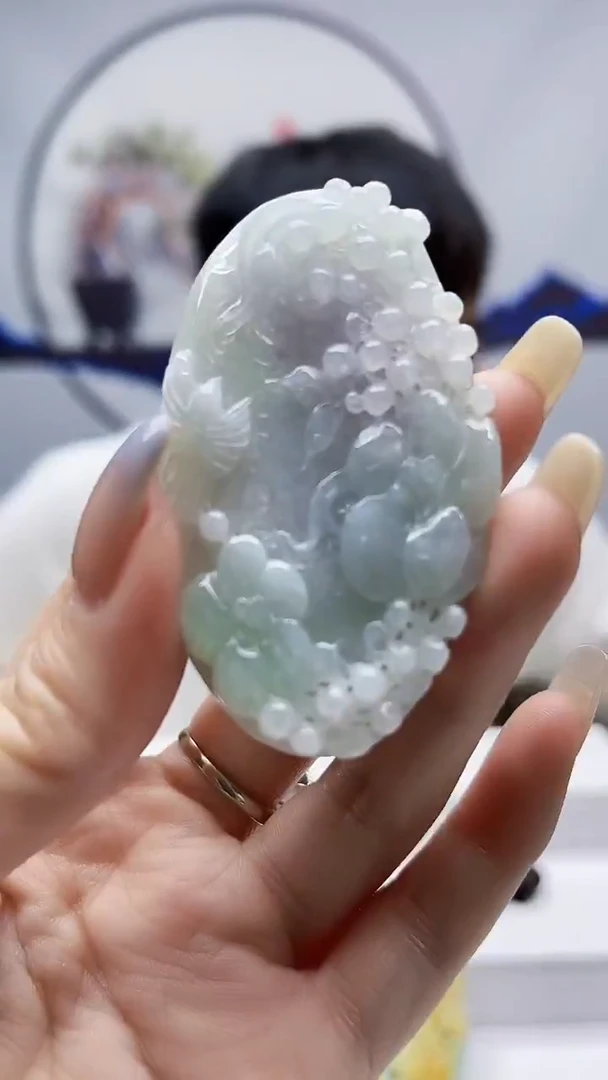 未镶嵌定制翡翠毛货挂件22