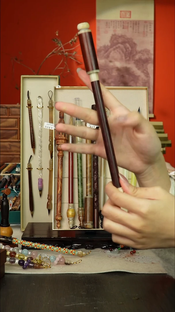 48号闪孤品高货毛笔链接 清水试笔 蘸墨不退