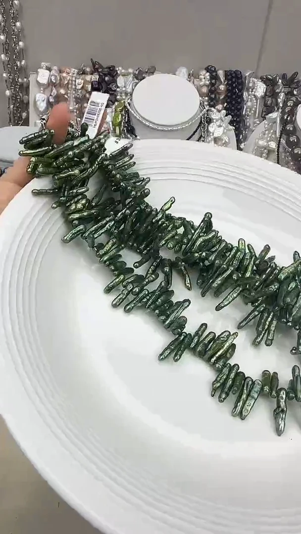 颈饰银S925镀金镶嵌淡水珍珠1