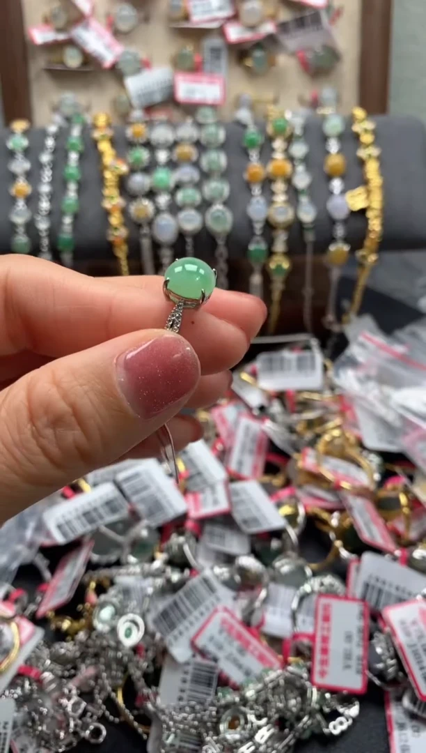 【闪购商品】翡翠戒指银S925镶嵌11111111111111  2