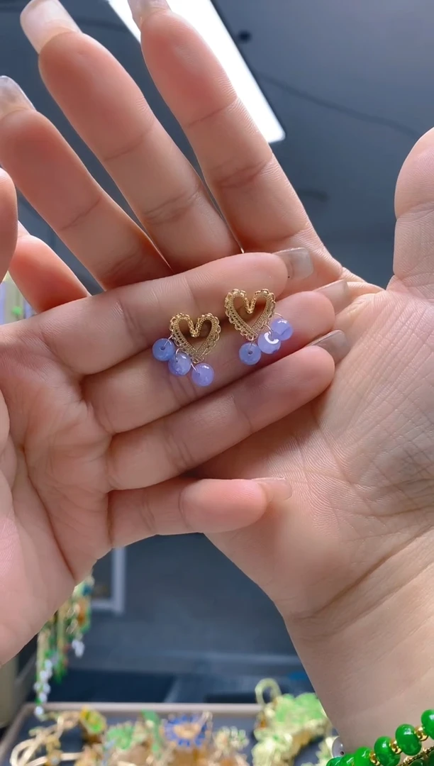 【闪购商品】翡翠耳饰合金276翡翠耳钉