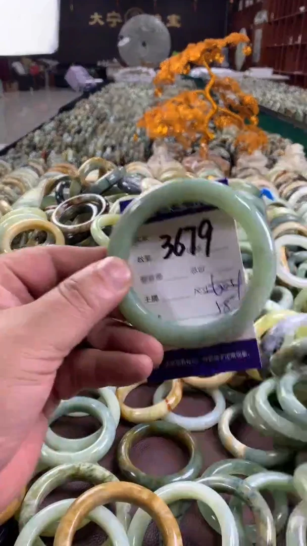 未镶嵌蛇纹石玉手镯3679