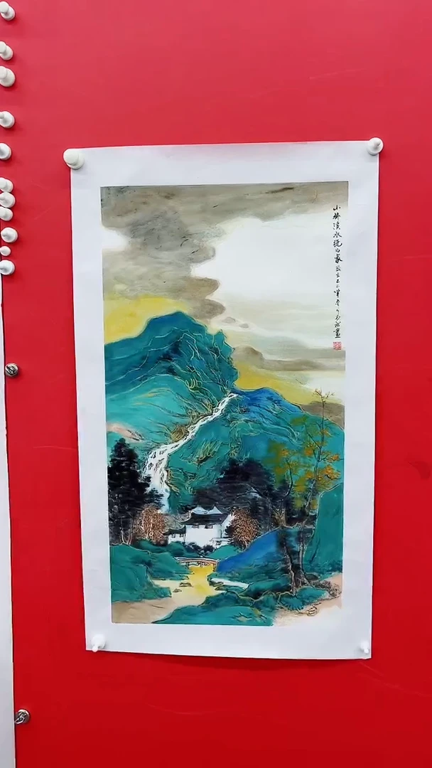 国画王瑞忠-山水-4平尺-手绘-纸本-国画