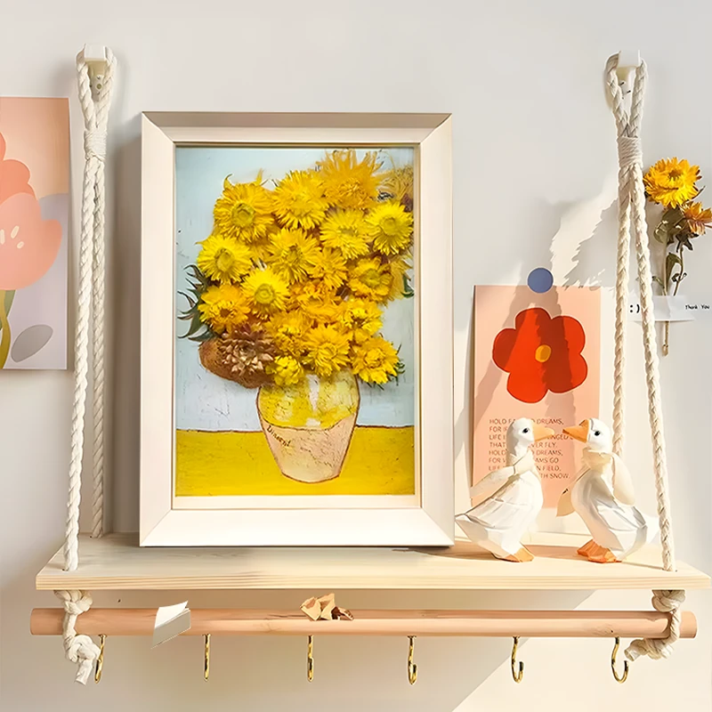 新款手工制作实物立体装饰画 干花标本摆件 电视背景墙向日葵2333