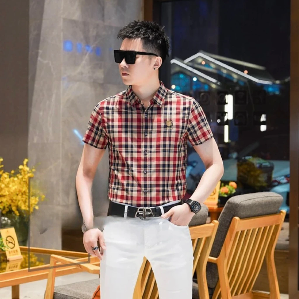 【专柜品质】2025轻奢男士高品质衬衫时尚休闲潮流短袖翻领帅气半袖