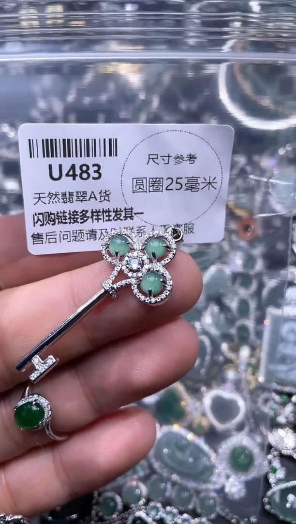 【闪购商品】翡翠颈饰未镶嵌U483吊坠