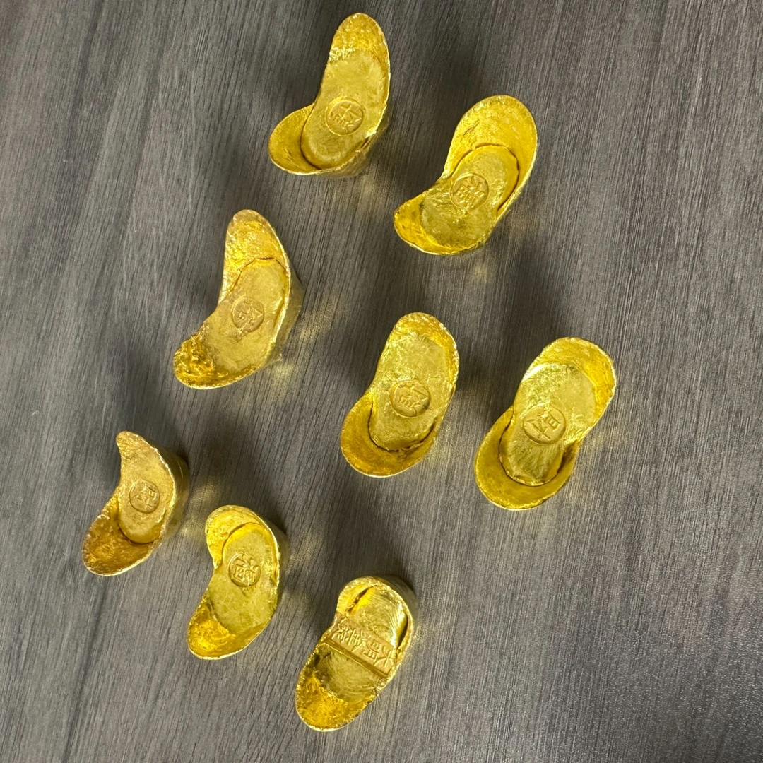 金色小元宝 60到70克 可烧可化可改款 实心创意摆件