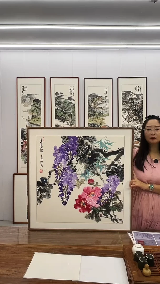 国画汪琼   80*80  春意浓