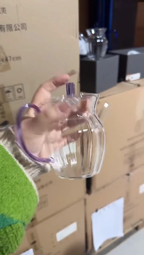 【闪购商品】紫色点翠壶高硼硅