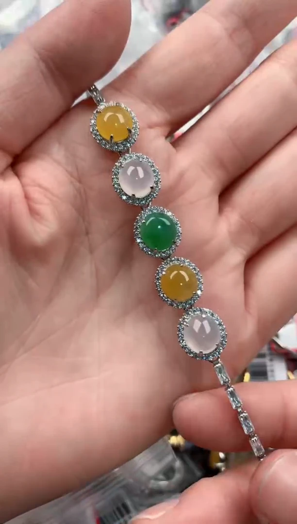 银S925镶嵌戒指翡翠1111----10