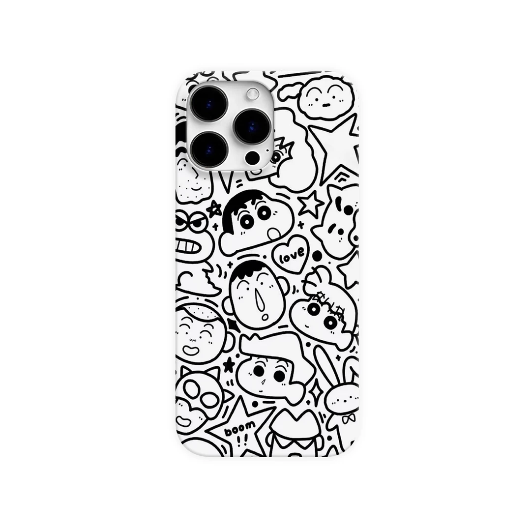 涂鸦小新手机壳潮牌14创意苹果iphone16pro15简约ins小众插画