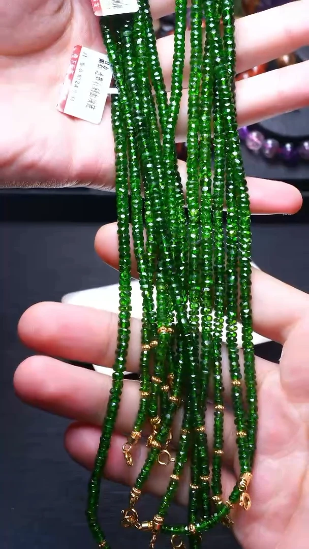 未镶嵌透辉石L019透辉石刻面项链多样性发其一