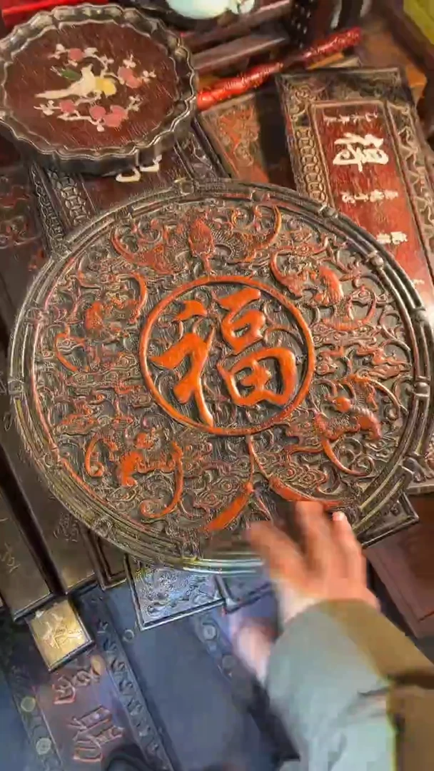 非洲紫檀（红花梨）福42CM