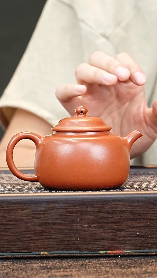 茶壶紫砂小鱼QST蕴珠 小红泥  120cc