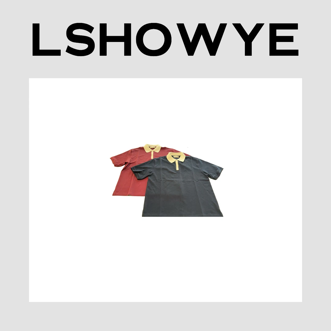 LSHOWYE｜设计师款拼色领POLO衫短袖上衣 B98650