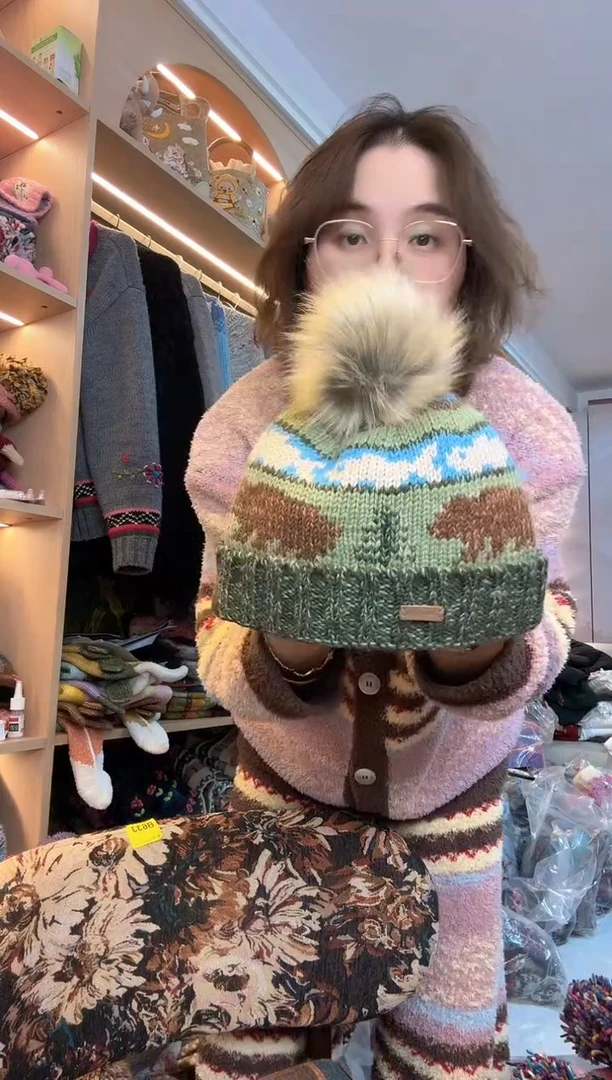 羊毛美利奴像素小怪兽单球帽