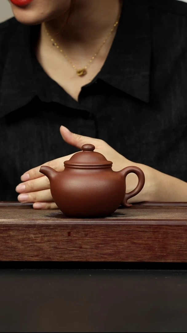紫砂茶壶底槽清 莲子 全手工