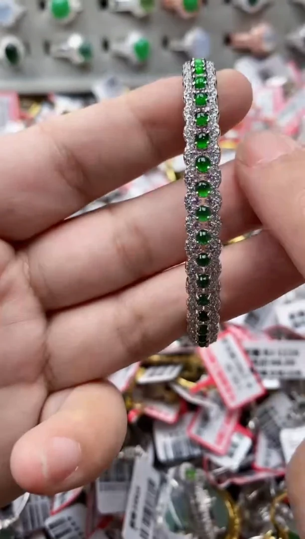 【闪购商品】翡翠戒指银S925镶嵌111111---7++++