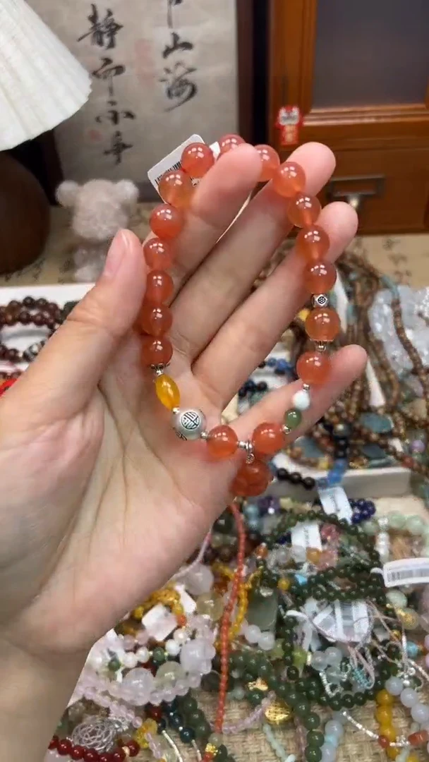 手饰玛瑙足银镶嵌359