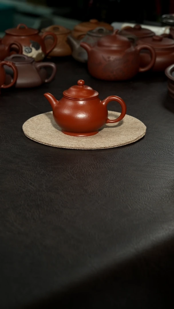 茶壶紫砂好**着潘壶，汪达明全手工大红袍，150cc