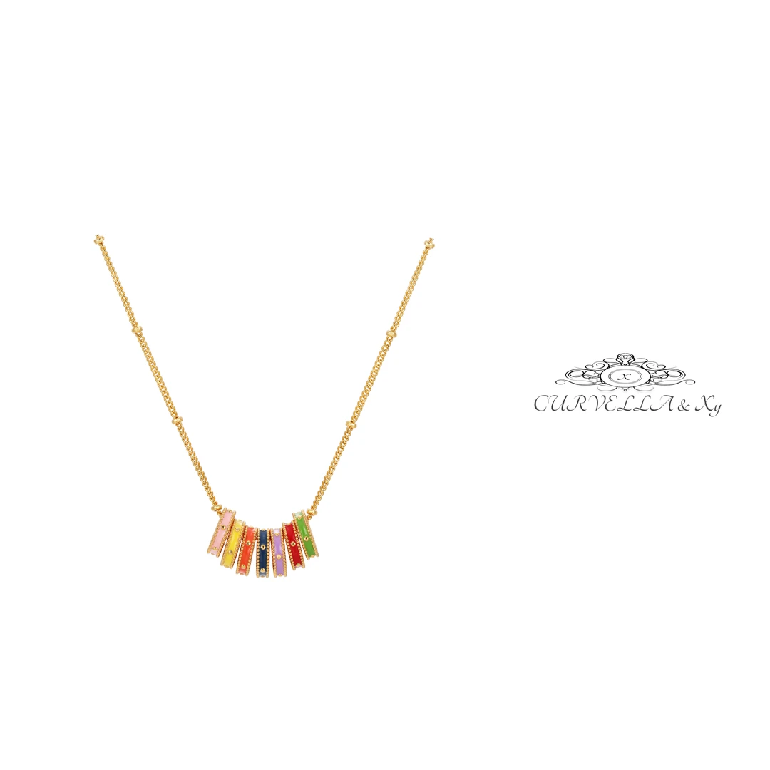 铜合金项链 【多巴胺系列--甜甜圈】小众时尚加长款项链