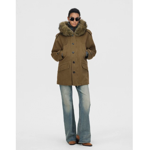 【LOCAT】saumple study symp 连帽飞行员洗褪派克服  SS66822