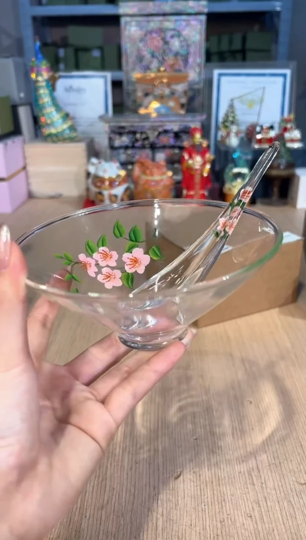 【闪购商品】杯94手绘樱花沙拉碗