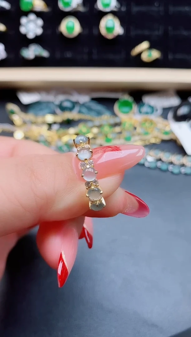 【闪购商品】翡翠戒指银S925镶嵌12112