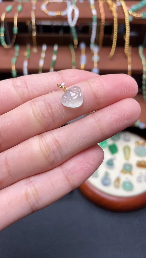 【闪购商品】翡翠吊坠(不含链)18K金镶嵌一个  JK309