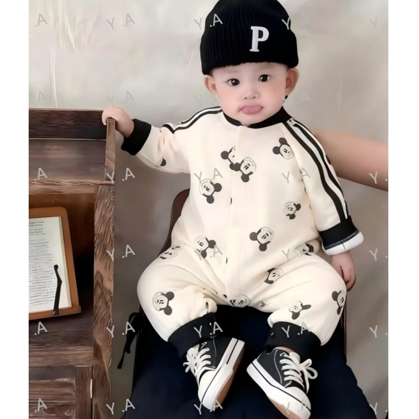 40g薄棉【YA高定款】婴儿无骨连体衣宝宝秋冬加厚哈衣新生儿衣服