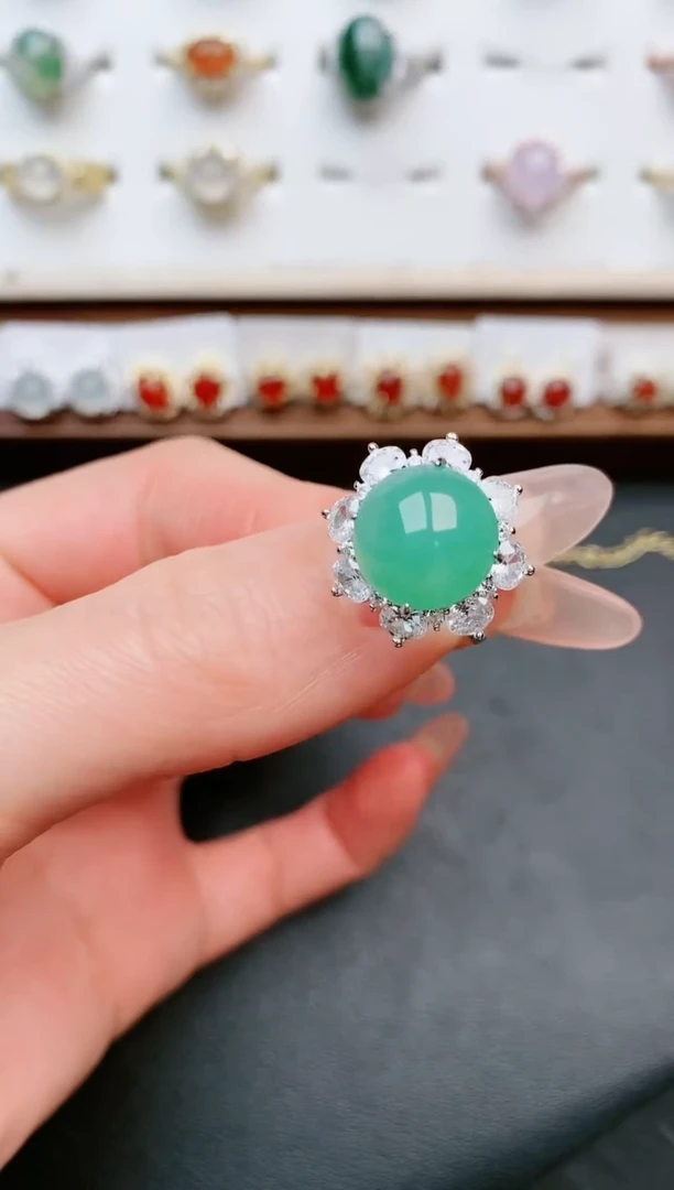 【闪购商品】翡翠戒指银S925镶嵌.....