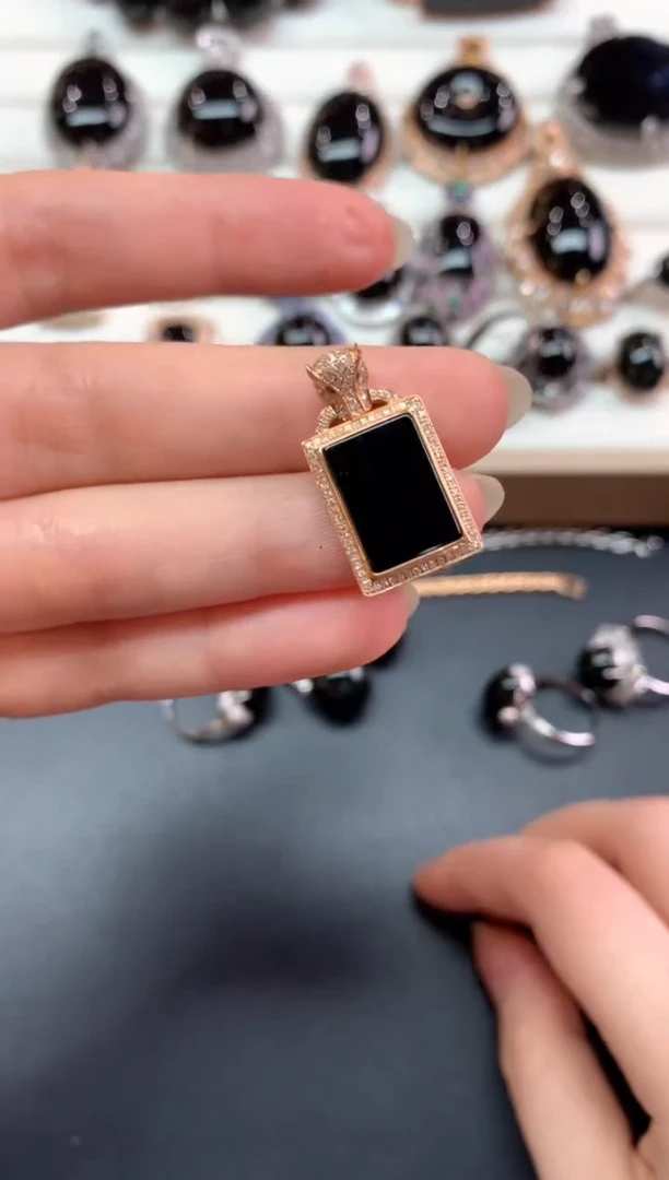 翡翠18K金镶嵌吊坠(不含链)C407|2980