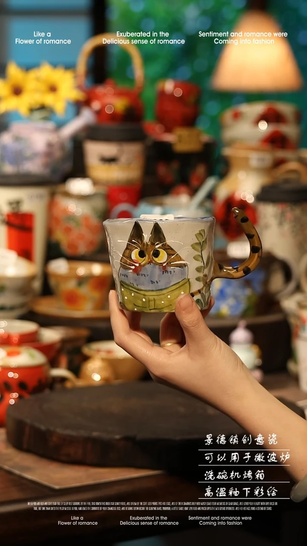 陶瓷景德镇高温釉下彩手工手绘款式@A0823@