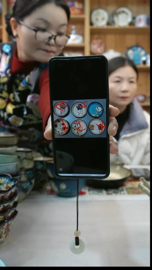 瓷片小可陶瓷高温瓷六个小深盘