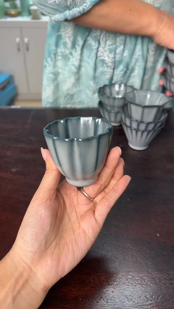 龙泉云间青瓷小米茶器