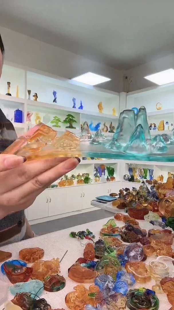 手工艺品琉璃千里江山