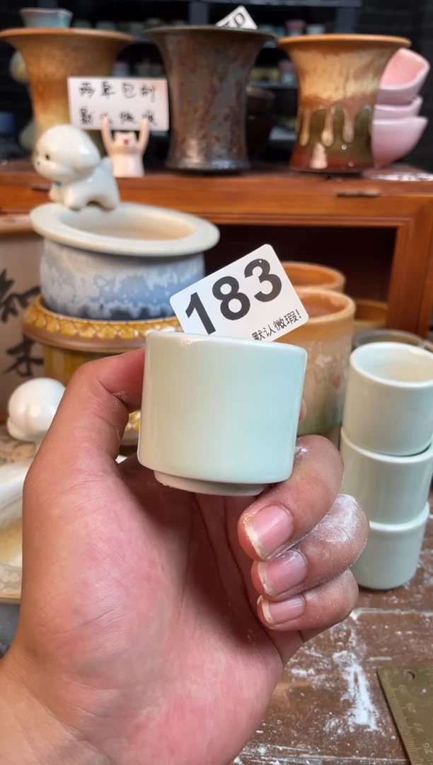 瓷片183小芳花盆编号