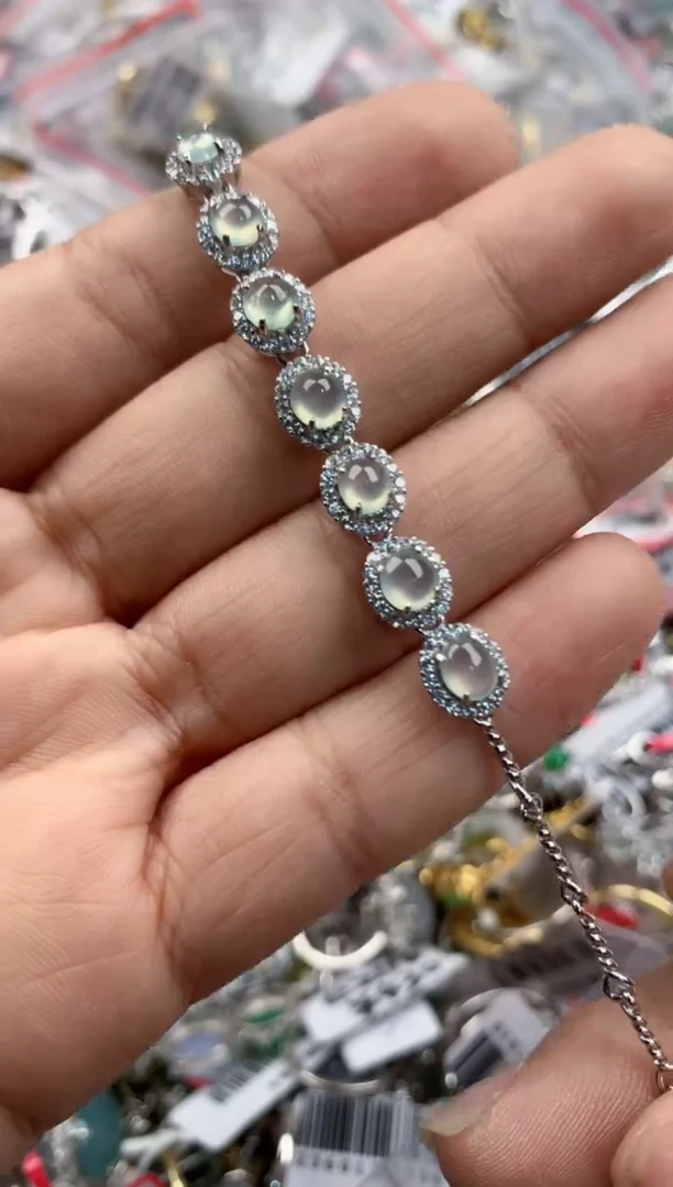 银S925镶嵌戒指翡翠222----5