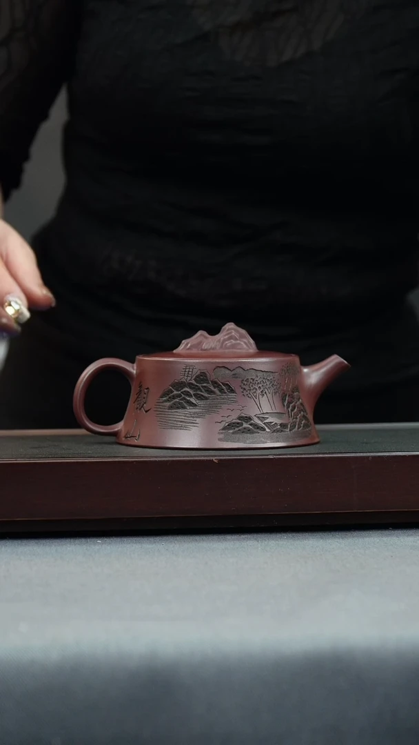 【闪购商品】紫砂茶壶龙血砂 柱础 观山