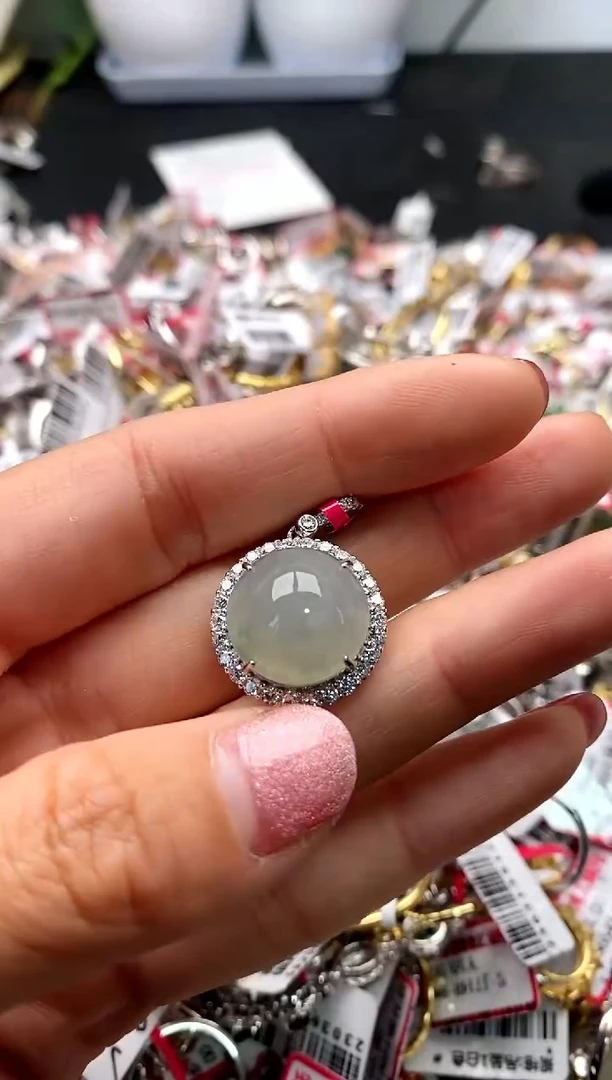 【闪购商品】翡翠戒指银S925镶嵌33333333     4