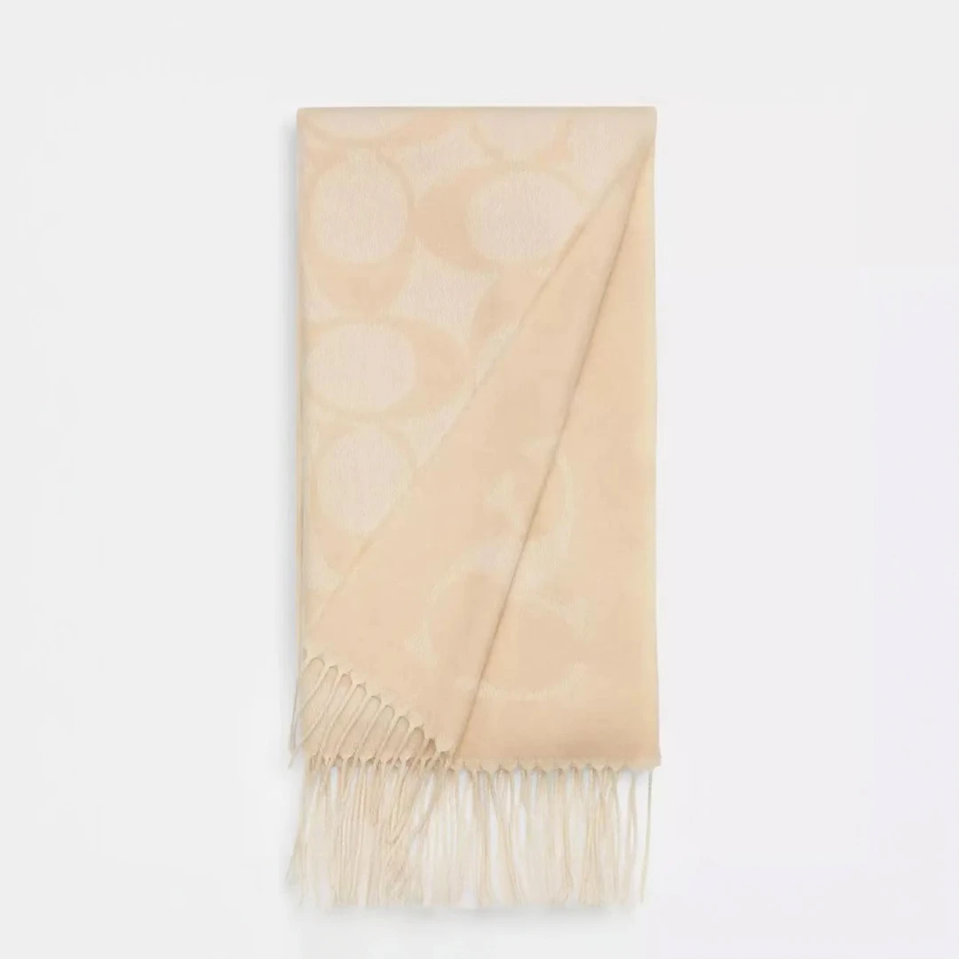 COACH/蔻驰男女同款秋冬保暖大尺寸围巾193x48cm经97%绵羊毛3%绒N