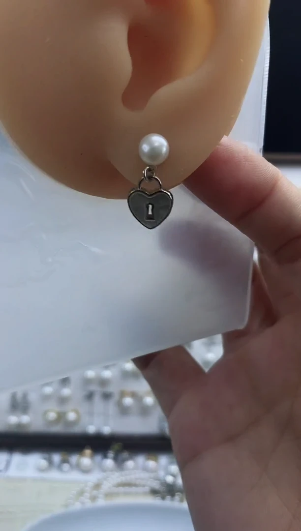 合金耳饰淡水珍珠38