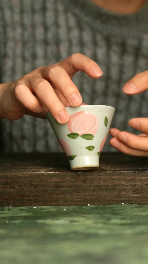 陶瓷青诗集手工手绘瓷器