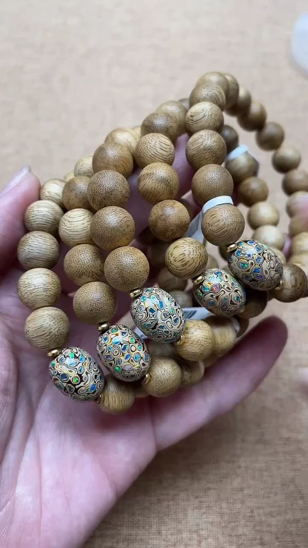 沉香手串菩萨棋沉香1.0圆珠单圈多样性发其一