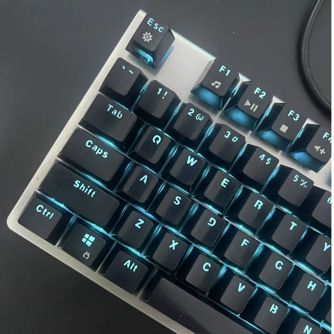 8新  二手  雷柏V530热插拔{瓦，LOL,PUBG}专用机械高颜值炫酷键盘