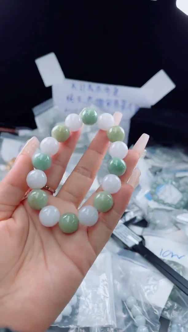 未镶嵌定制翡翠珠串13.7