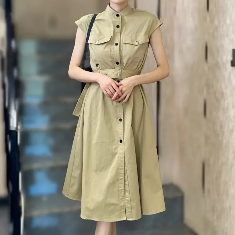 2025夏季新款时尚显瘦气质女士网红洋气连衣裙百搭款D6657