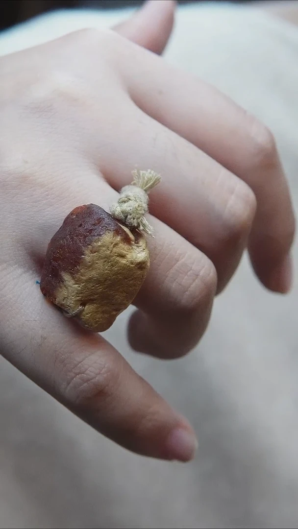 裸石蜜蜡未镶嵌*戒指设计款*蜜蜡原石戒指*