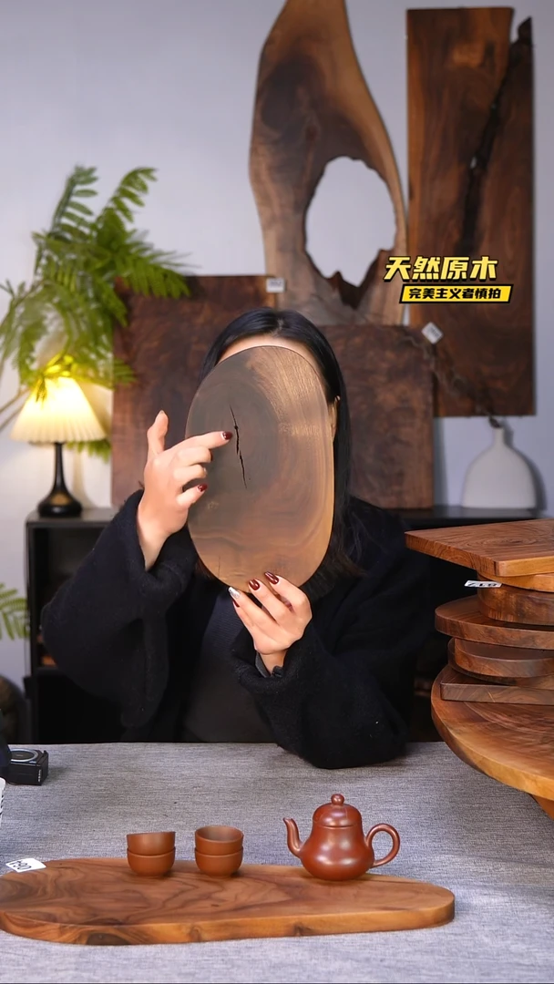 木北美黑胡桃原木.干裂疤结不属于商品质量问题完美主义者慎拍